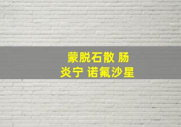 蒙脱石散 肠炎宁 诺氟沙星